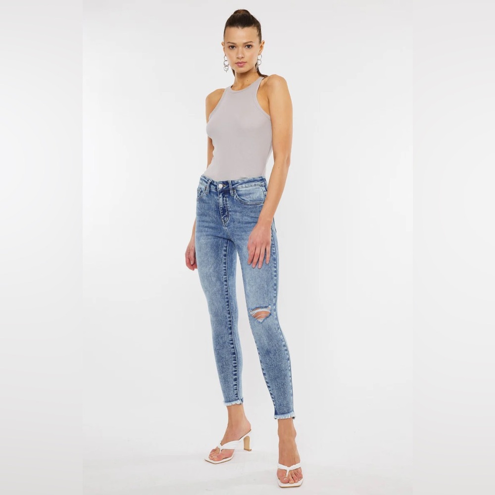Kara High Rise Ankle Skinny Jeans